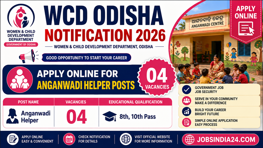 WCD Odisha Notification 2026