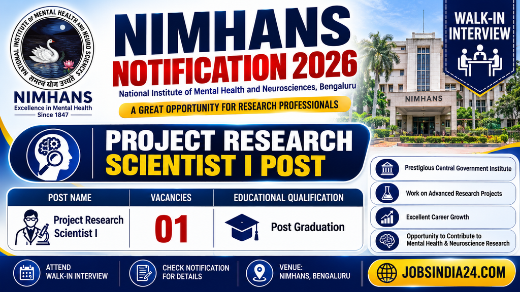 NIMHANS Notification 2026