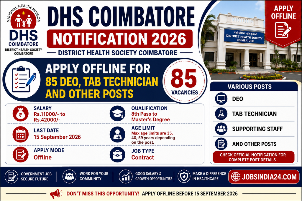 DHS Coimbatore Notification 2026